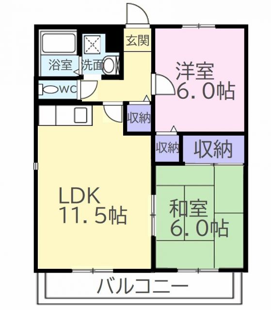 堺市北区船堂町のアパートの間取り