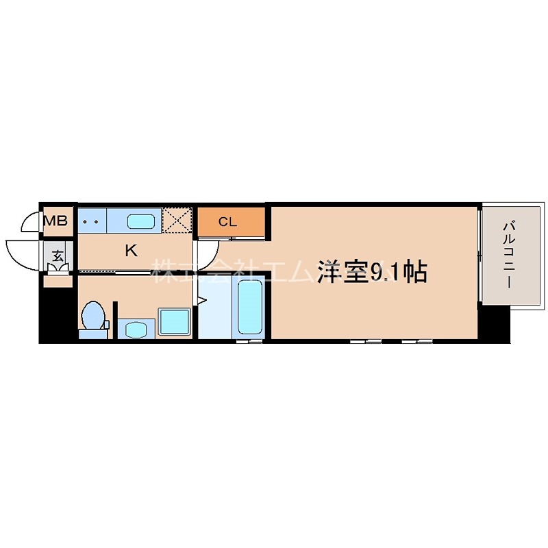 名古屋市熱田区新尾頭のマンションの間取り