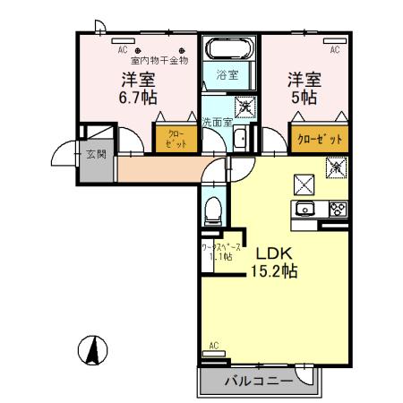 D-room高坂弐番町の間取り