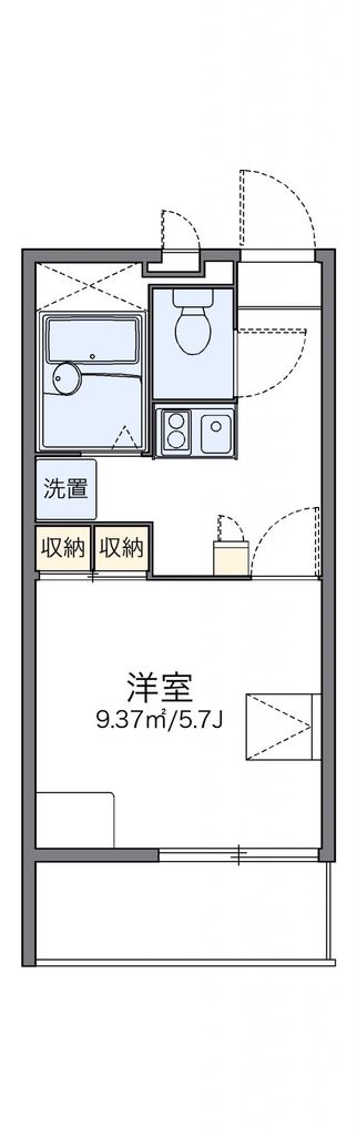 レオパレステナマント２５の間取り