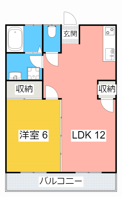 知立市谷田町西のアパートの間取り