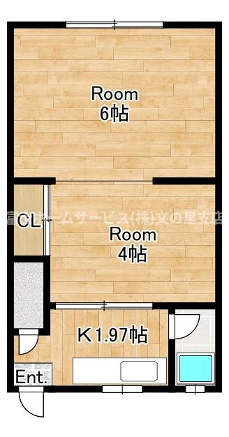 大阪市阿倍野区丸山通のアパートの間取り