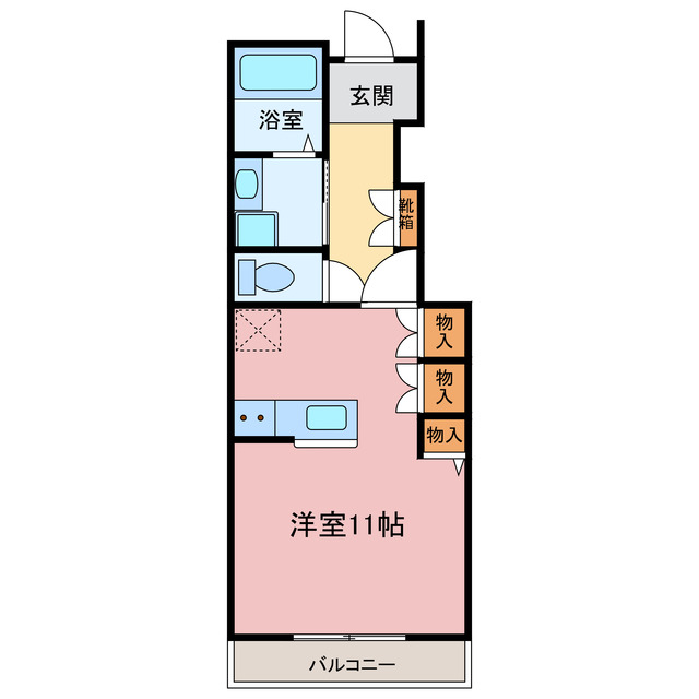 仮）新築津乃峰アパートの間取り