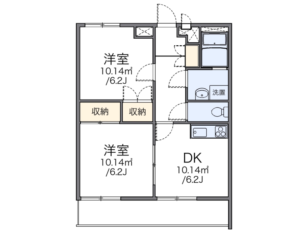 レオパレスプランタン参番館の間取り