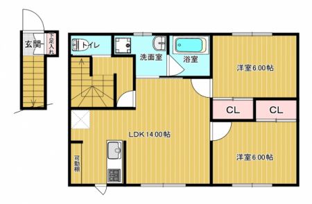 なないろテラスの間取り