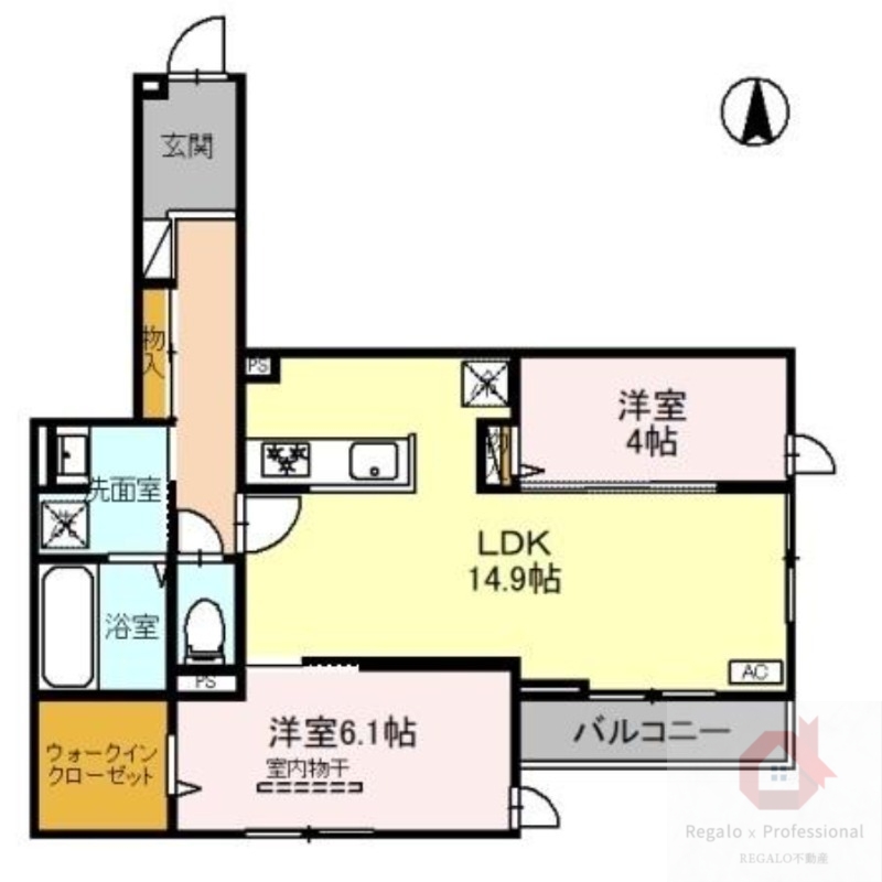 大阪市平野区喜連のアパートの間取り