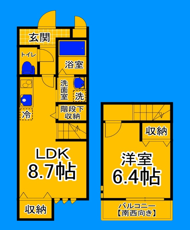 堺市北区東三国ヶ丘町のアパートの間取り