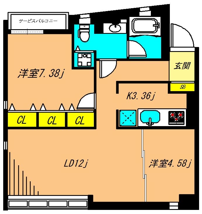 DENFLAT南平台の間取り