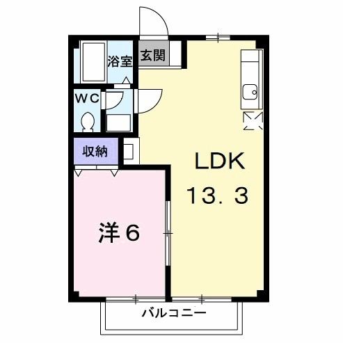 北九州市門司区大字田野浦のアパートの間取り