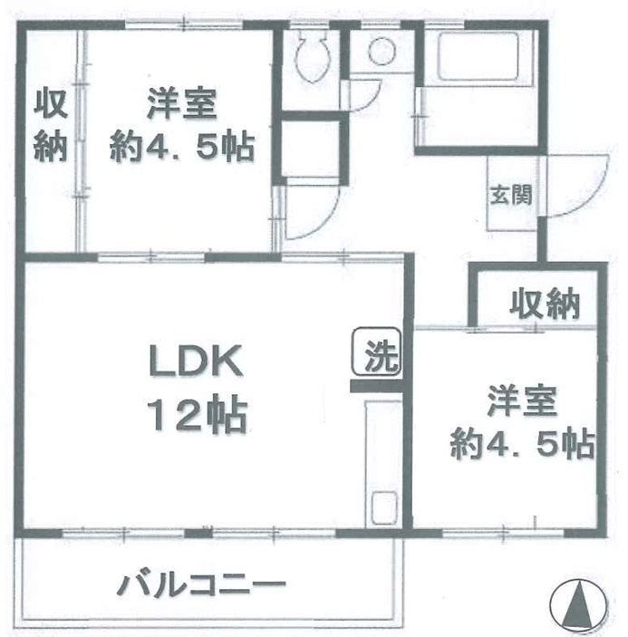 草加旭町団地　１３号棟13号棟の間取り