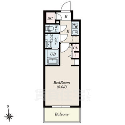 S-RESIDENCE尾頭橋beauteの間取り