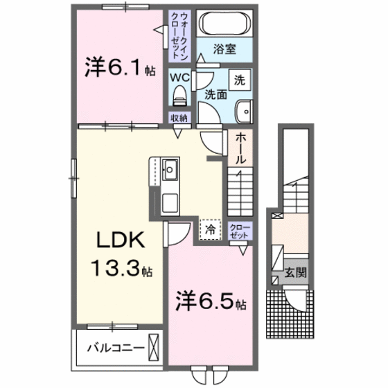 シャインＡの間取り