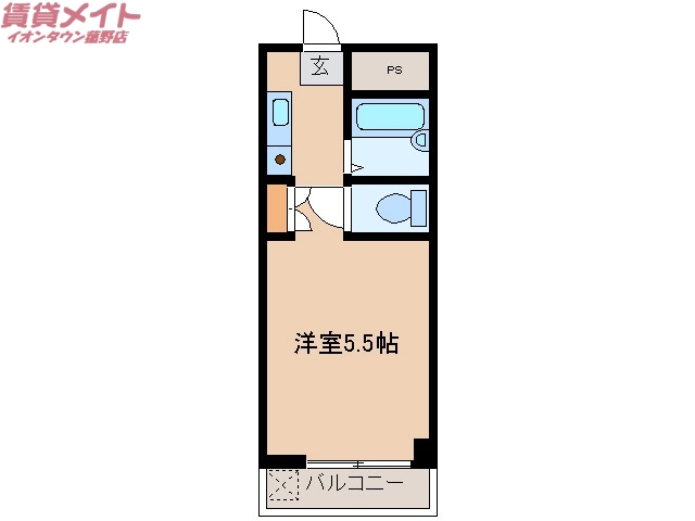 三重郡菰野町大字小島のマンションの間取り