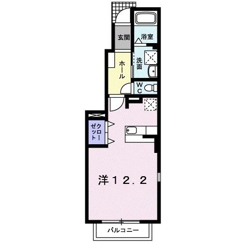 御坊市名屋町のアパートの間取り