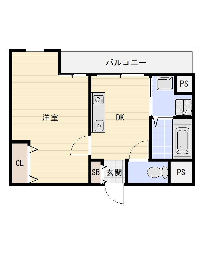 大阪市平野区喜連東のマンションの間取り