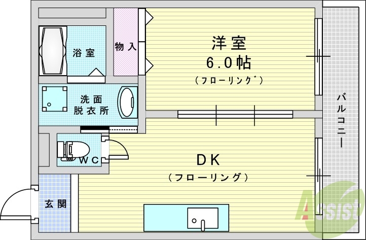 KSレジデンス上新庄の間取り