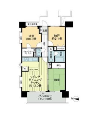 台東区池之端のマンションの間取り