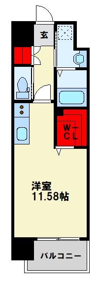 北九州市八幡東区荒生田のマンションの間取り