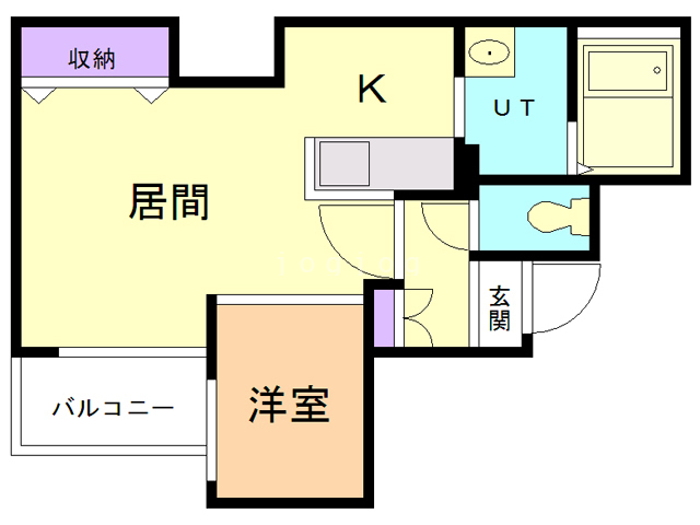 札幌市中央区南二条東のマンションの間取り