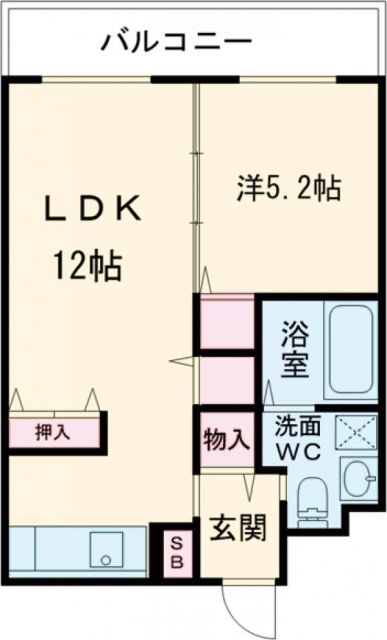大阪府枚方市伊加賀西町（マンション）の賃貸物件の間取り