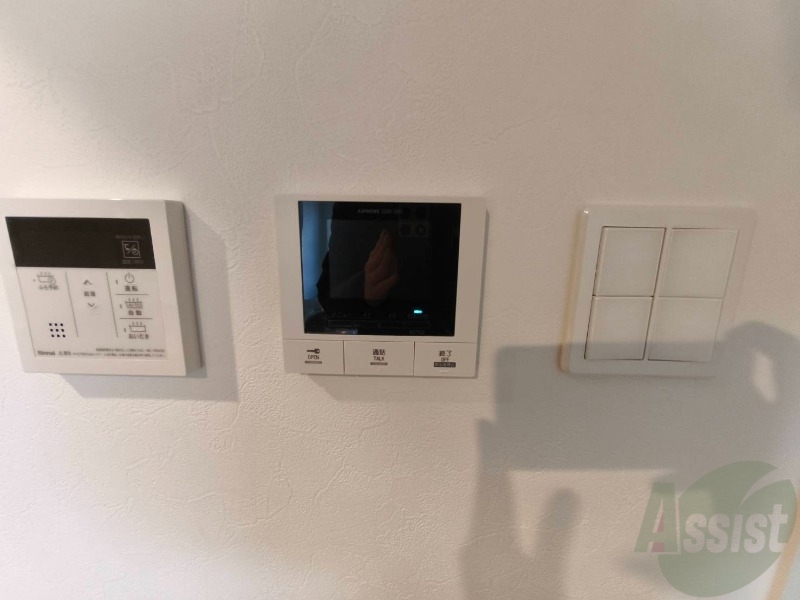 セキュリティ　モニタ付インターホンでセキュリティ面も安心です。