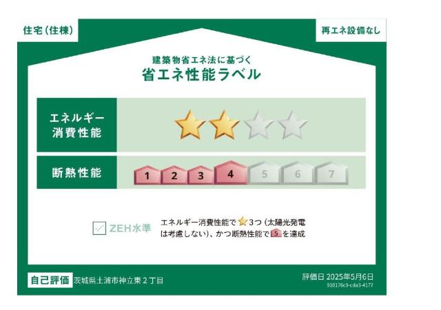 建物外観　省エネ性能ラベル