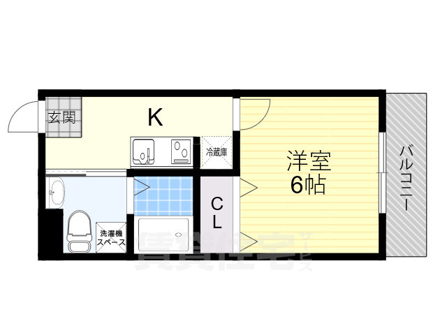 阪急京都線 高槻市駅 徒歩5分 4階建 築37年の間取り写真