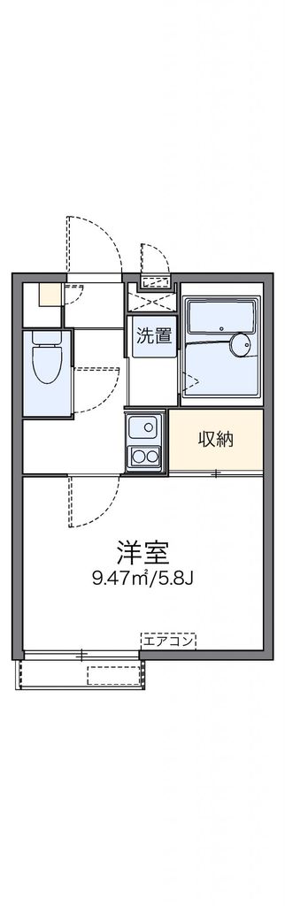 レオパレスベルサリーゼの間取り写真