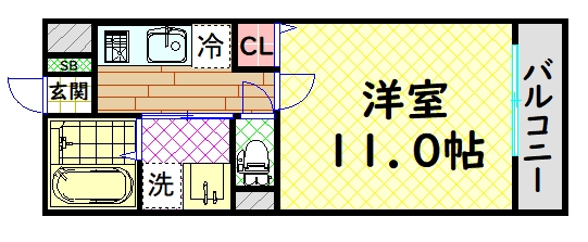 メゾンなか2の間取り写真