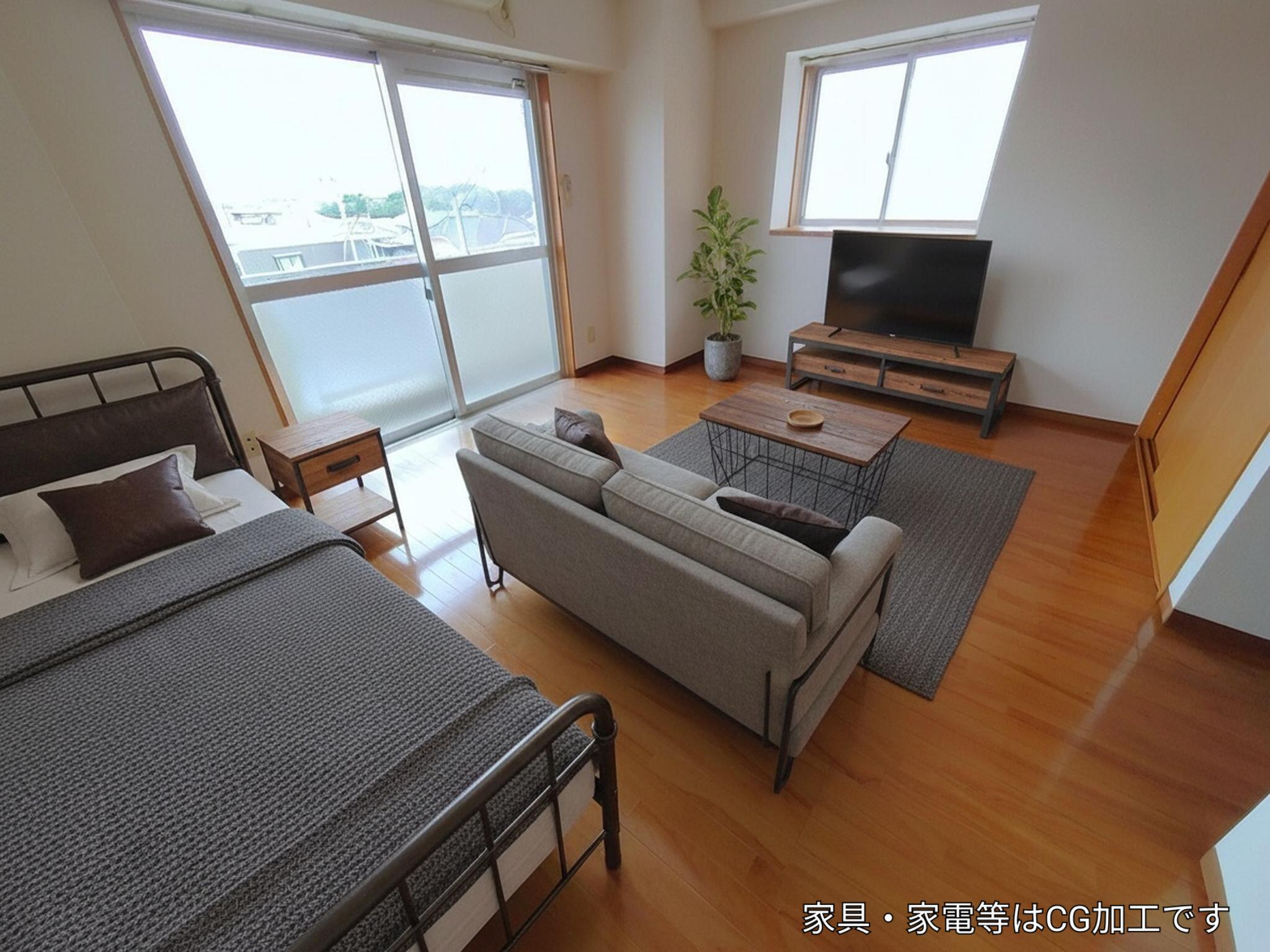 居室・リビング　居室11帖　東南の2面採光で日照通風良好！※家具家電等はCG