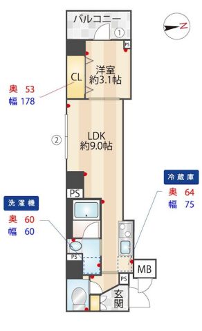 ZOOM信濃町の間取り写真