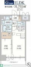 プランドール新北野の間取り写真
