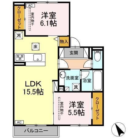 パルミエIの間取り写真