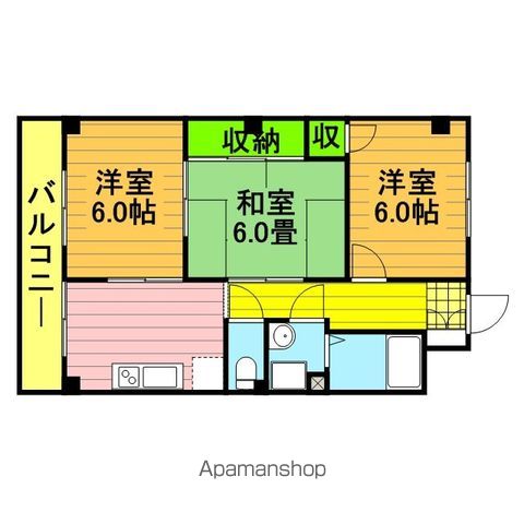 東武野田線 豊四季駅 徒歩2分 5階建 築33年の間取り写真