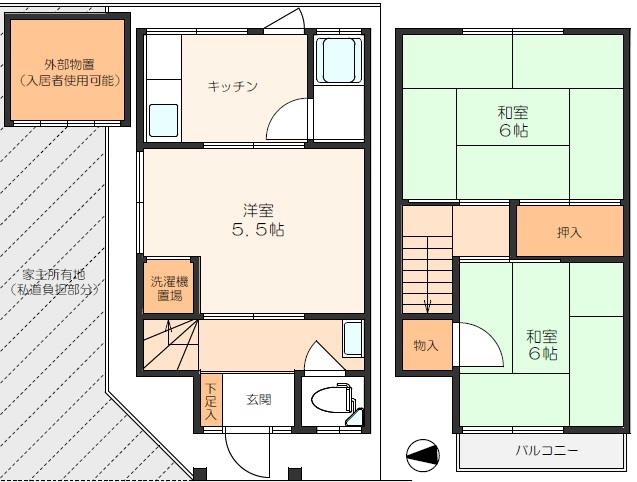 松原市岡2-12-36 貸家の間取り写真