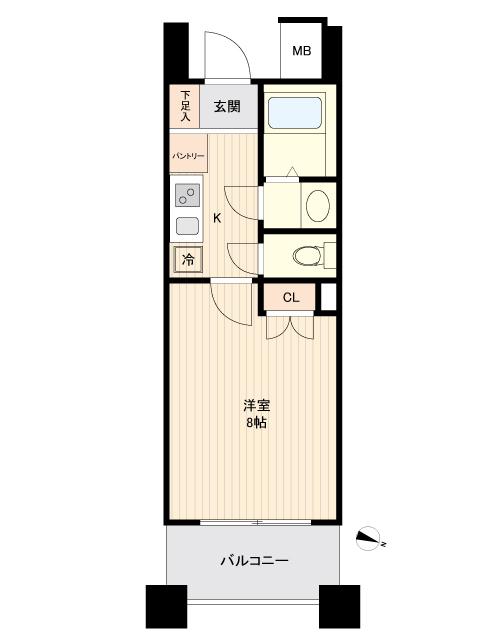 ＪＲ埼京線 板橋駅 徒歩3分 10階建 築20年の間取り写真