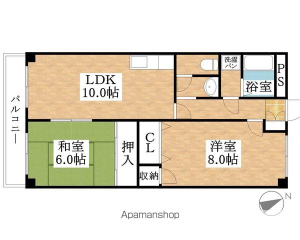 名鉄犬山線 柏森駅 徒歩10分 3階建 築31年の間取り写真