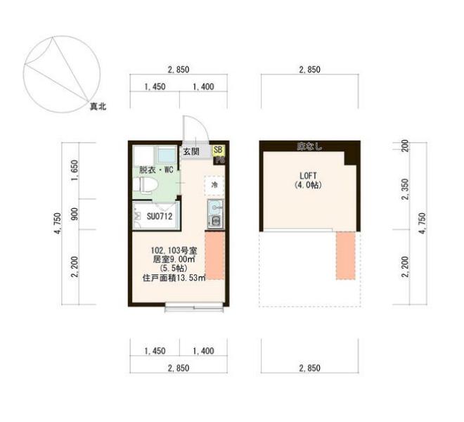 Dios-colaデザイナーズの間取り写真
