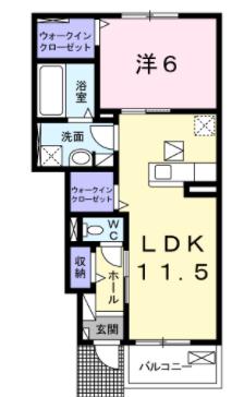 東海市加木屋町のアパートの間取り