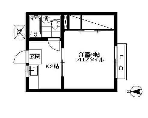 サンハイツ北嶺Ｂの間取り