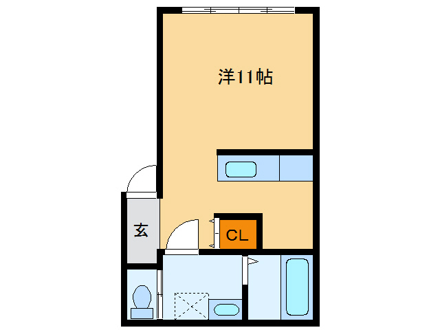 岐阜市長住町のアパートの間取り