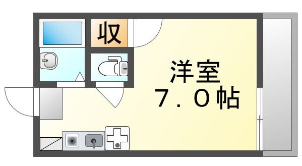 福山市御幸町大字中津原のアパートの間取り