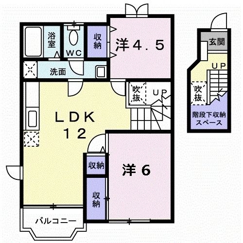 イーストリヴァーハイツＡの間取り