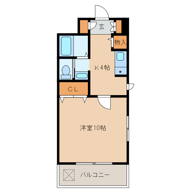 浜松市中央区中央のマンションの間取り