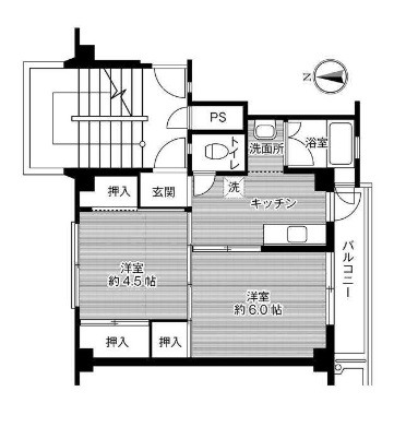 倉敷市児島稗田町のマンションの間取り