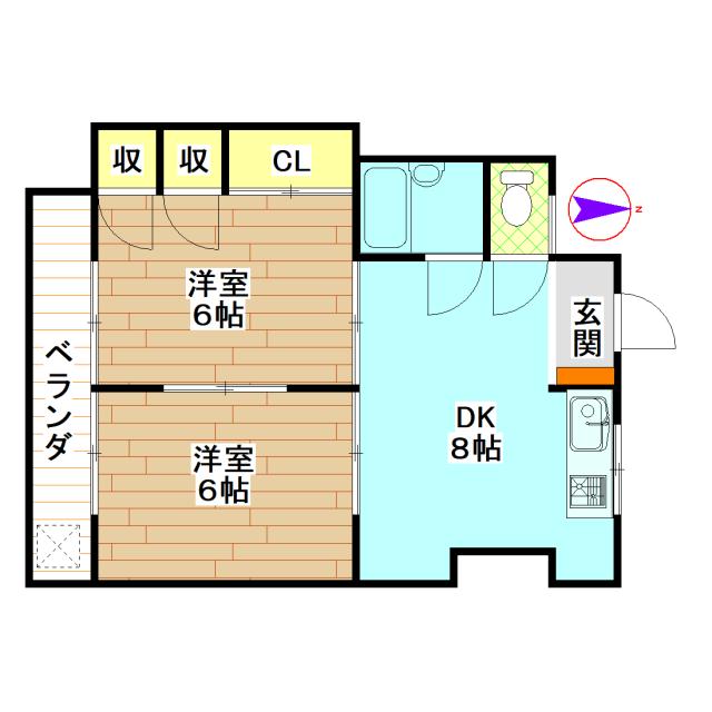 宮崎県都城市大王町（マンション）の賃貸物件の間取り