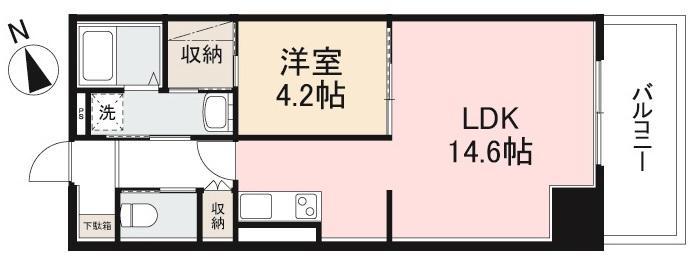 高松市塩屋町のマンションの間取り