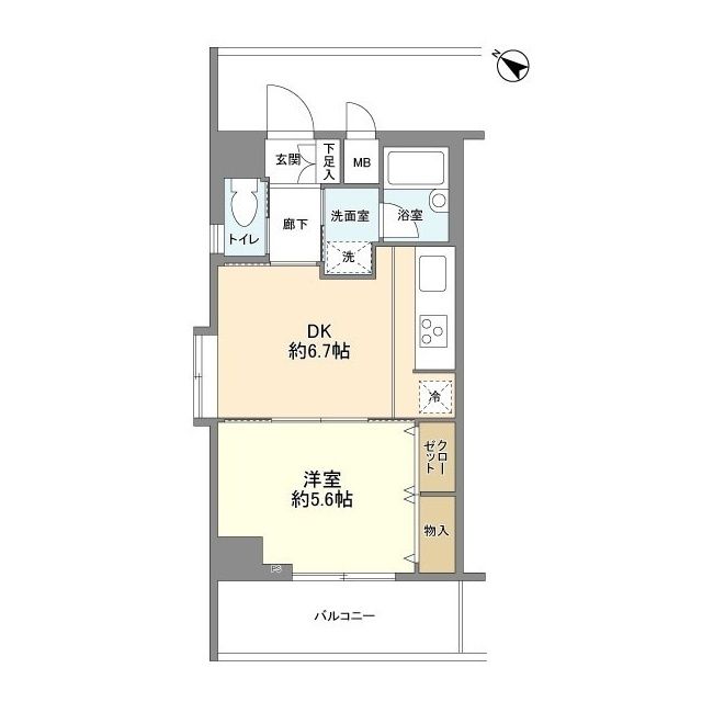 【北区滝野川のマンションの間取り】