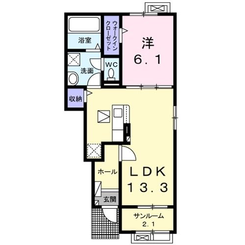 十和田市東五番町のアパートの間取り