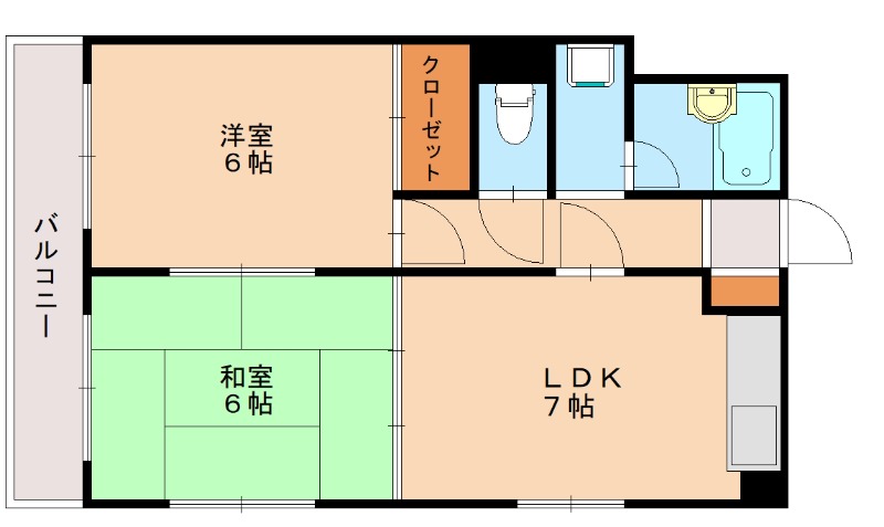 福津市中央のマンションの間取り